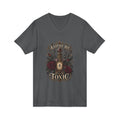A Little Bit Toxic V-Neck Tee — Gothic Poison Rose Graphic Shirt