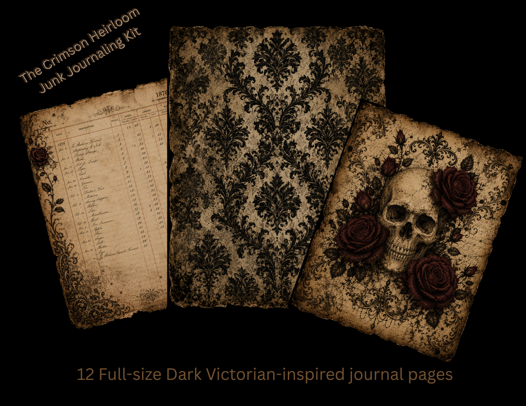 The Crimson Heirloom Junk Journal Kit