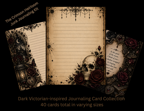 The Crimson Heirloom Junk Journal Kit