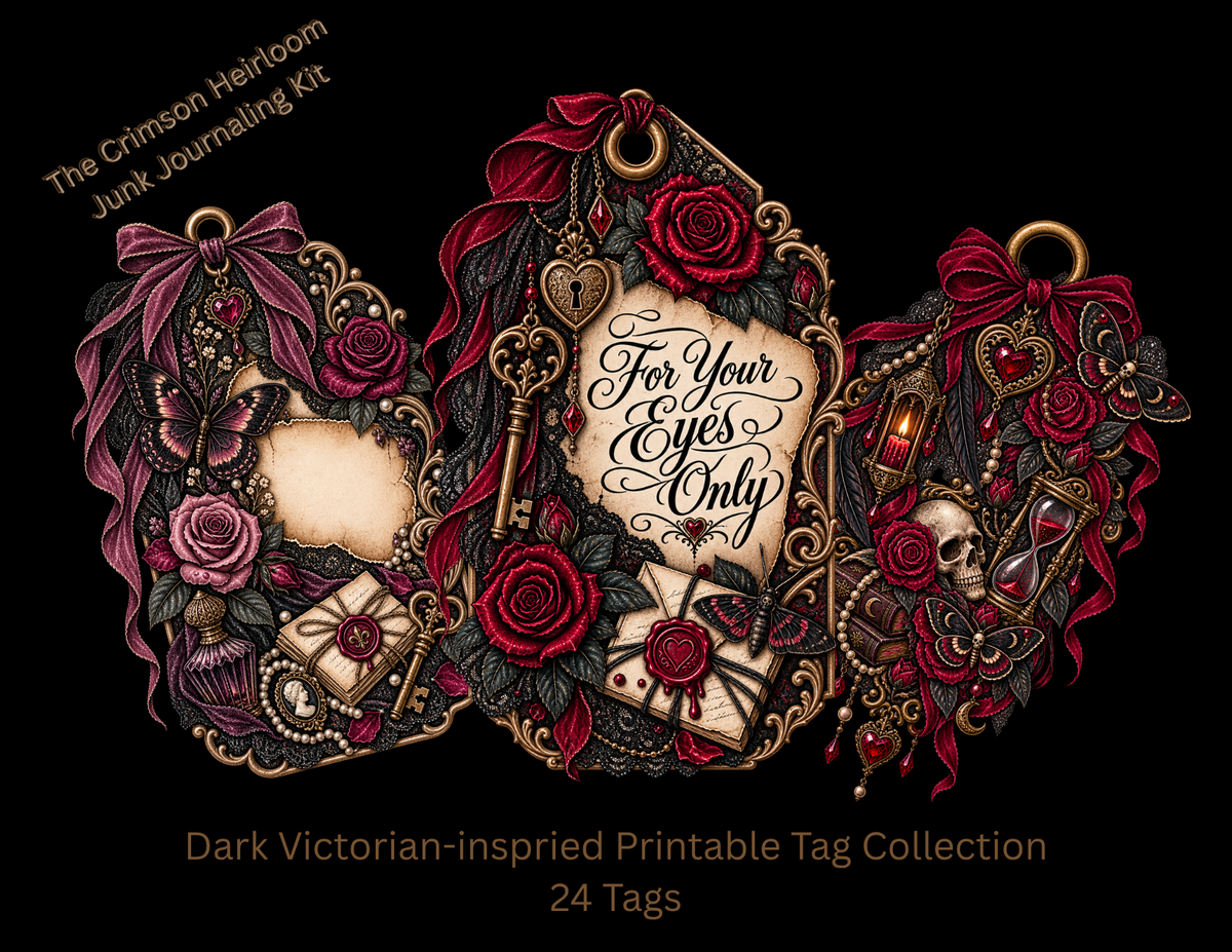 The Crimson Heirloom Junk Journal Kit