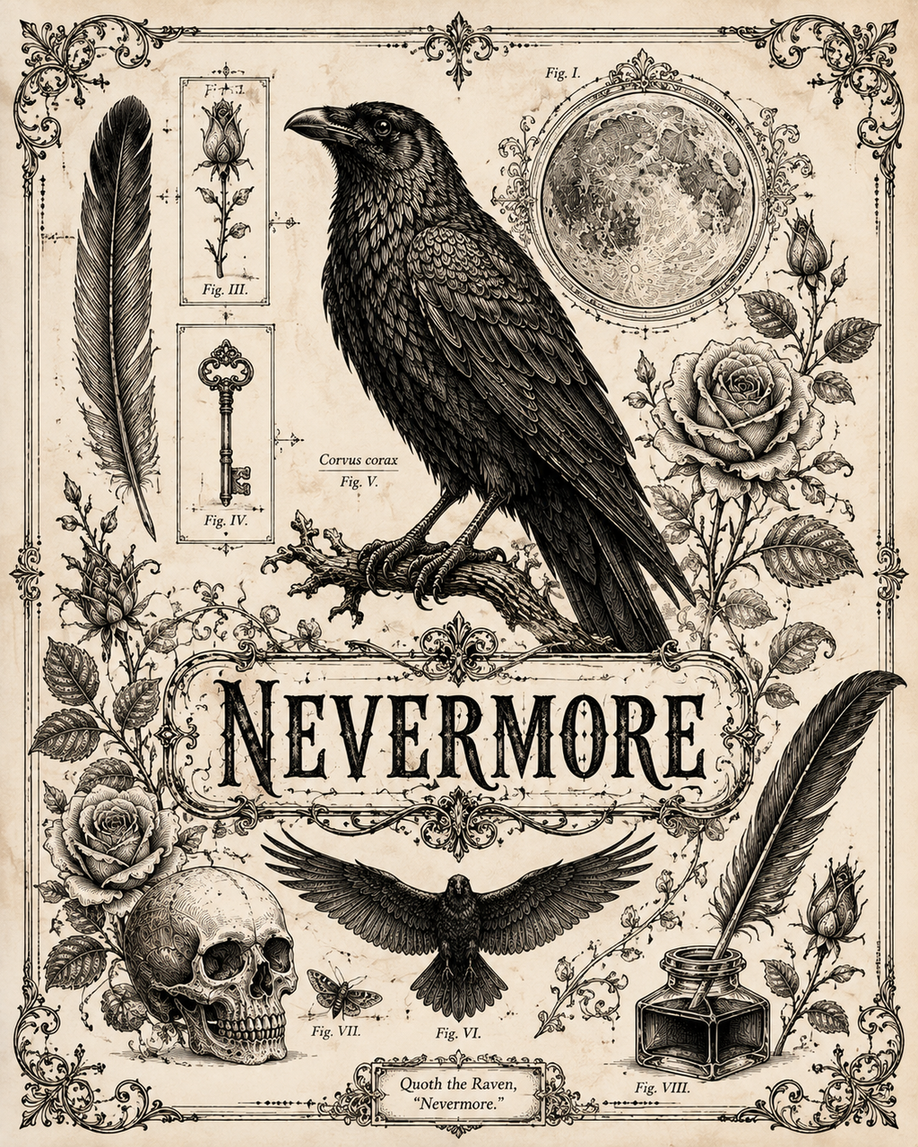 Nevermore - Gothic - Wall Art Collection