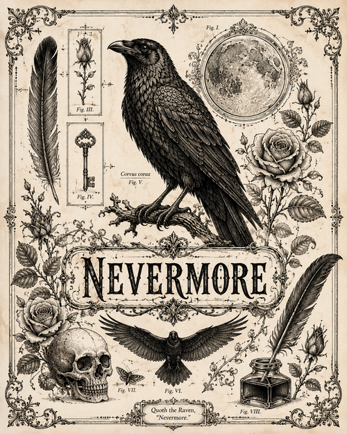 Nevermore - Gothic - Wall Art Collection